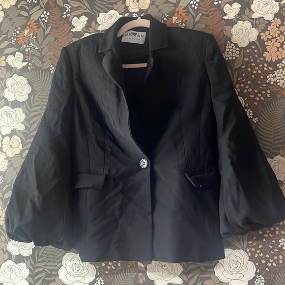 Osman London Eugenie Tuxedo Jacket in black size 6 - Picture 5 of 9